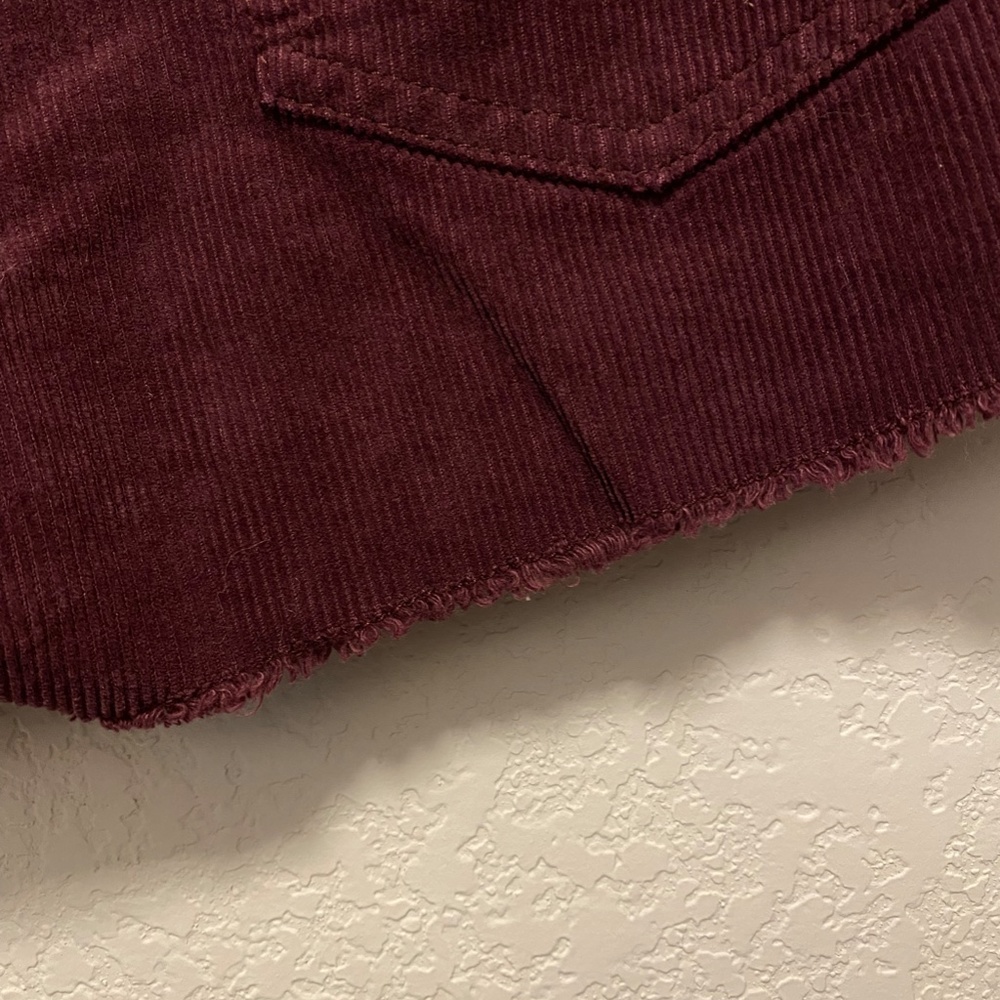 Kendall & Kylie Maroon Corduroy Shorts - Picture 3 of 7